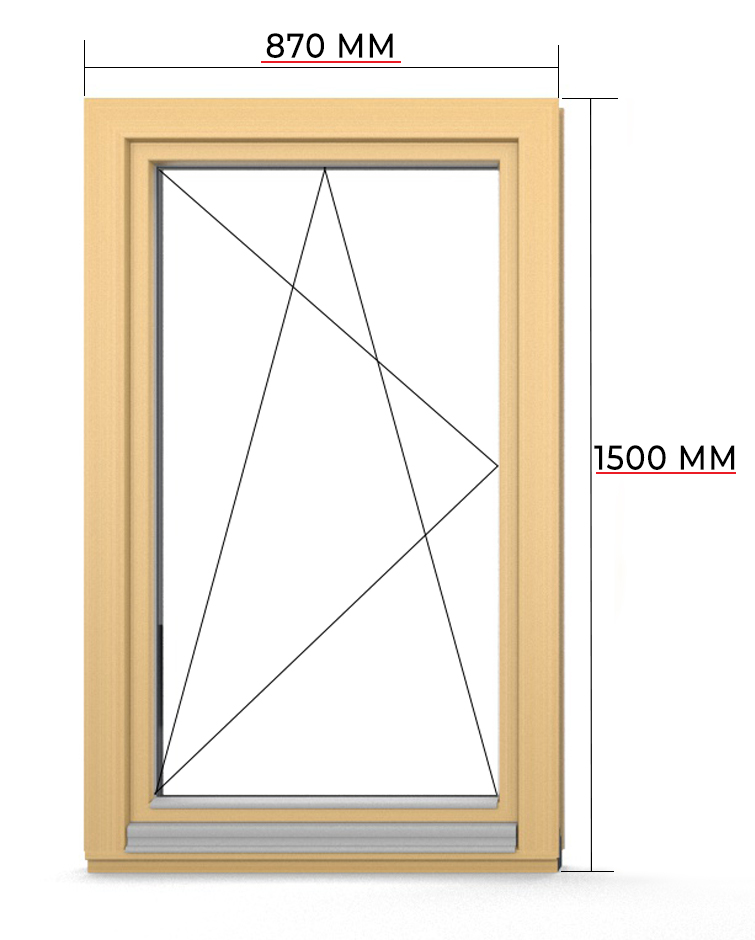 Деревянное одностворчатое окно  iv78